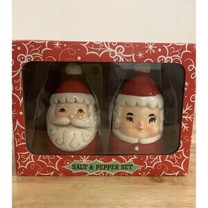 Johanna Parker Santa Claus Shakers 3" Winter Christmas Vintage Salt & Pepper NEW